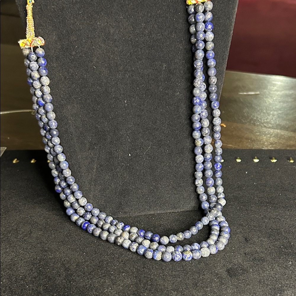 Elegant Blue Beaded Necklace